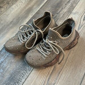 Very G Crystal Embellished Sneaker with Cheetah Print Sole